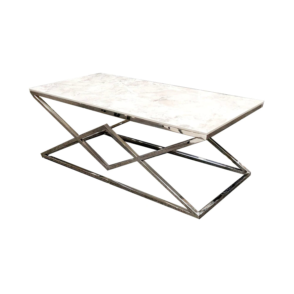 Vesta Chrome Coffee Table - AR Furnishings